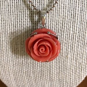 Pendant - Peach Rose Coral NWOT